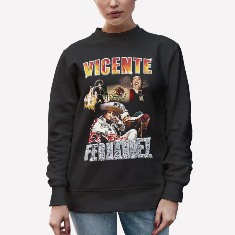 Unisex Sweatshirt Black 90s Vintage Vicente Fernandez T Shirt