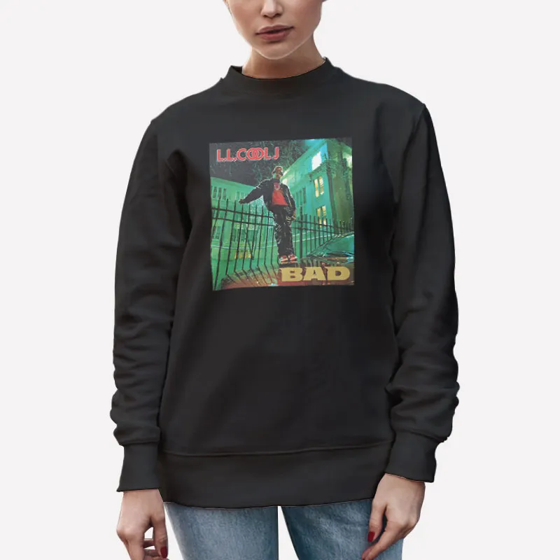 Unisex Sweatshirt Black Bad Album Cover Ll Cool J Vintage T Shirt