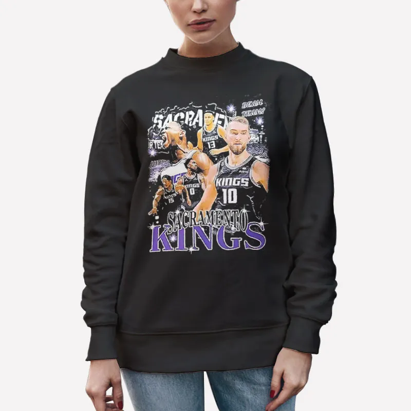 Unisex Sweatshirt Black Beam Team Vintage Sacramento Kings Shirt