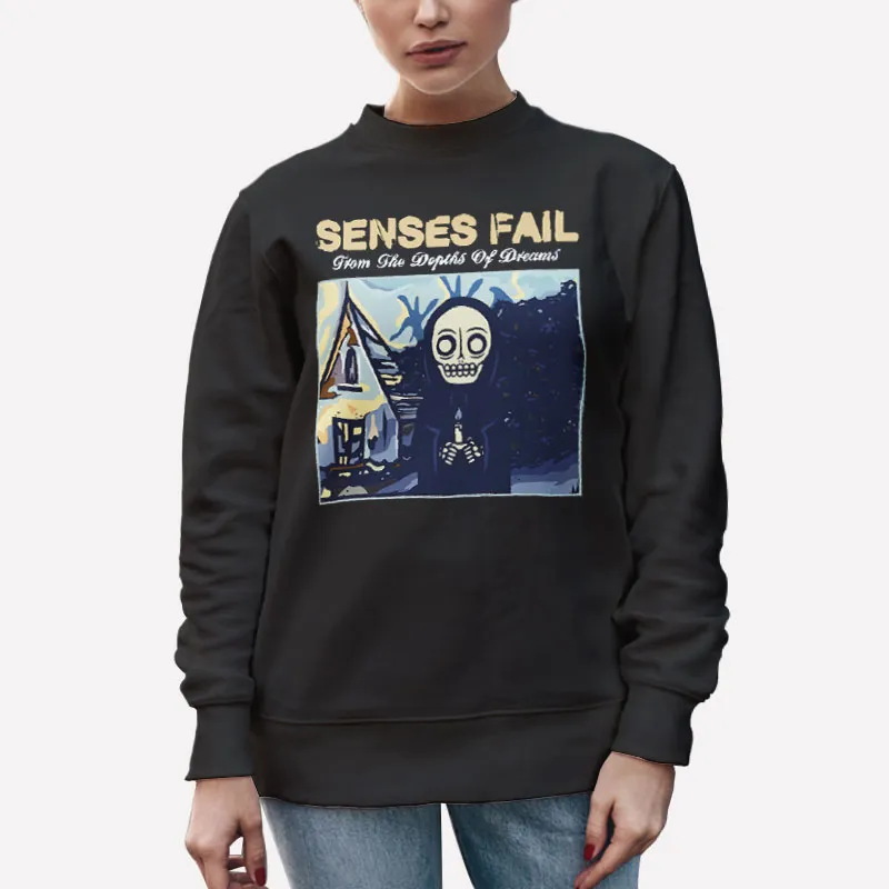 Unisex Sweatshirt Black From The Dopths Of Dreams Senses Fail Shirt