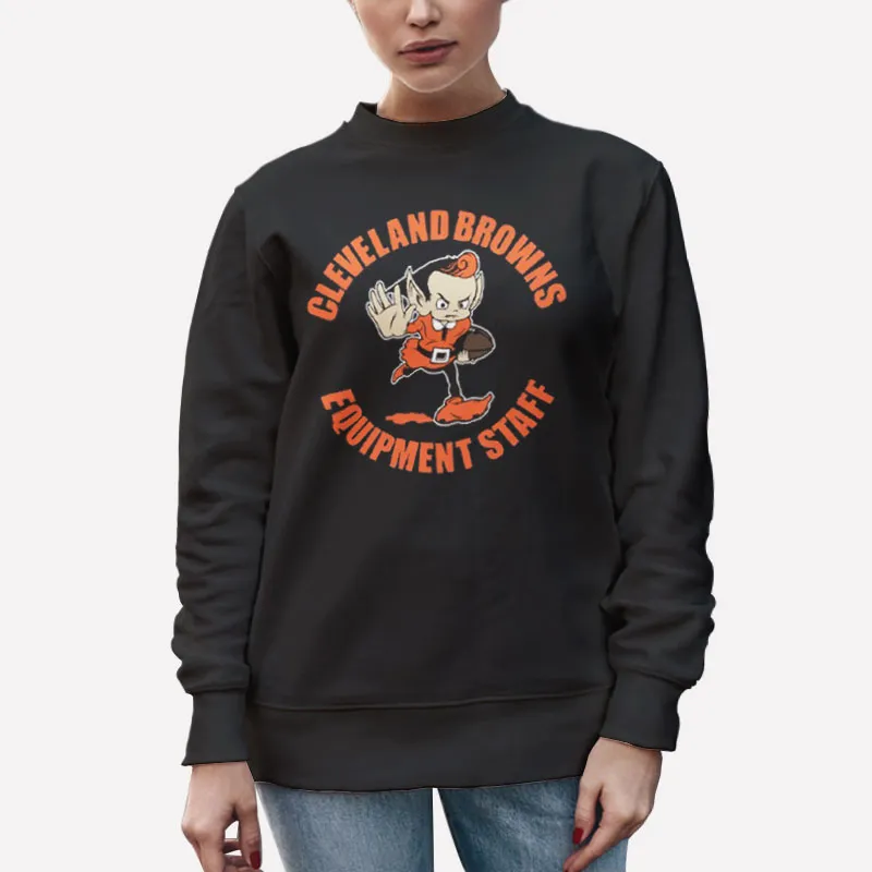Unisex Sweatshirt Black Funny Cleveland Browns Equipment Staff Shirt