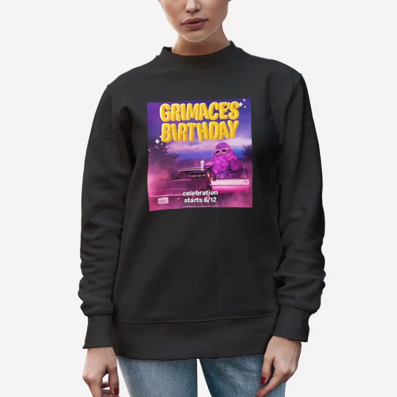 Unisex Sweatshirt Black Funny Grimaces Birthday Merch Shirt