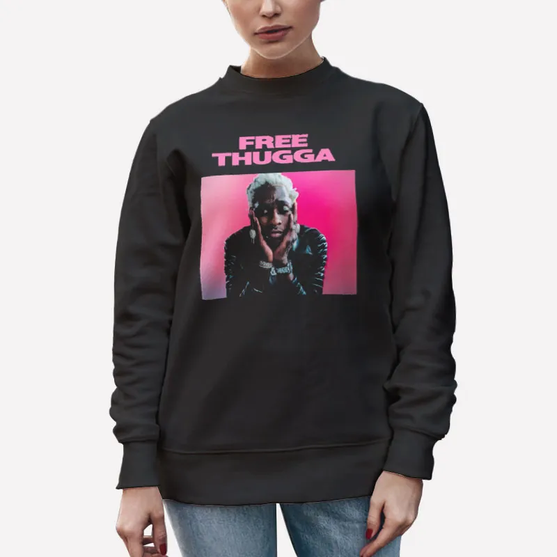 Unisex Sweatshirt Black Funny Thugga Young Free Thug Shirt