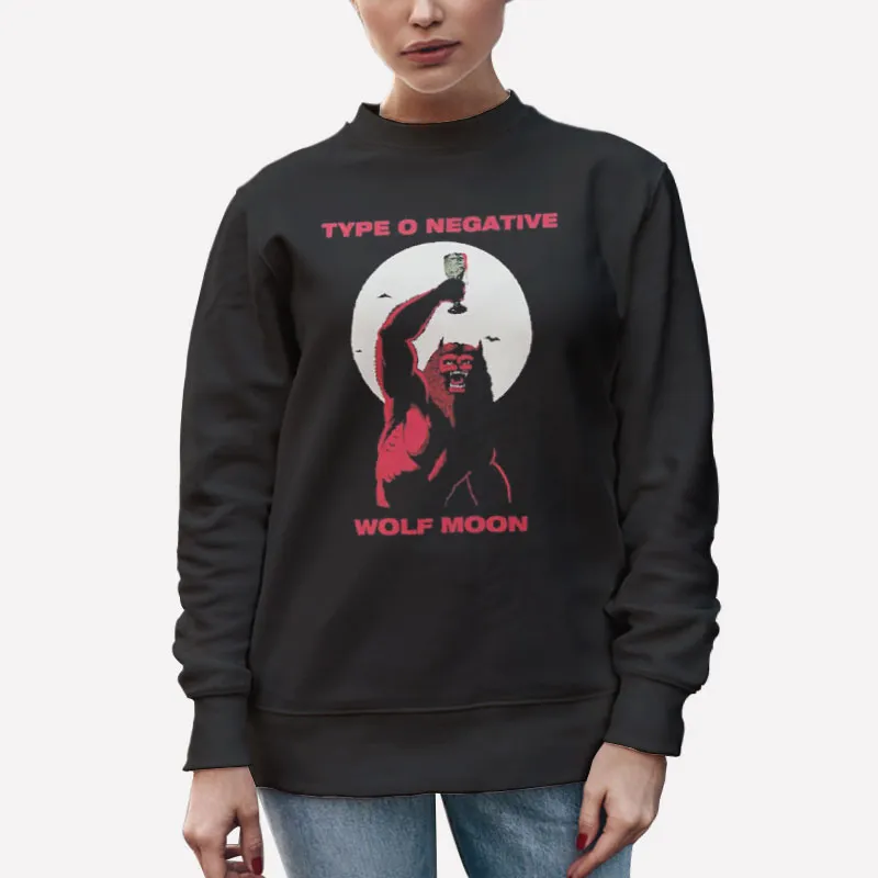 Unisex Sweatshirt Black Funny Type O Negative Wolf Moon Shirt Two Side