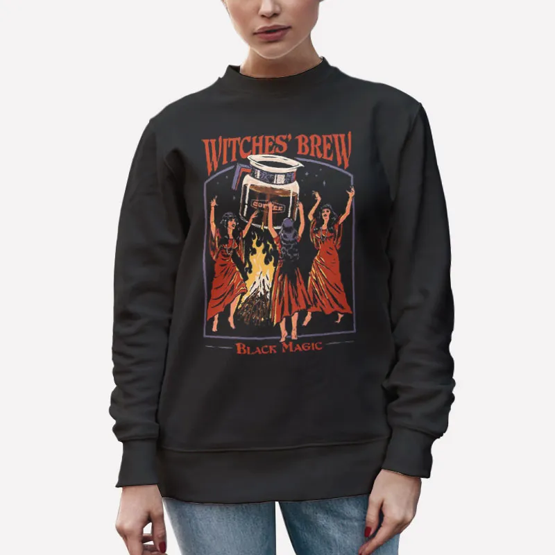Unisex Sweatshirt Black Halloween Witches’ Brew Coffee This Is Black Magic Shirt