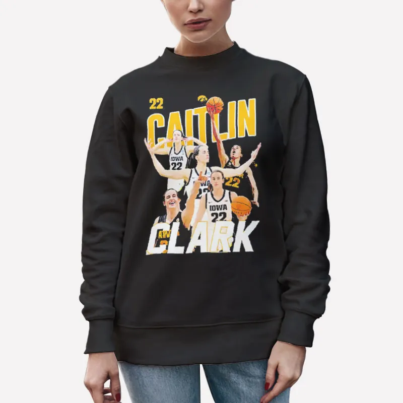 Unisex Sweatshirt Black Iowa Basketball Champion Caitlin Clark Shirts