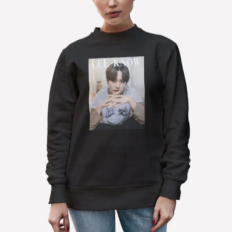 Unisex Sweatshirt Black Lee Know Stray Kids Kpop Merch Shirt