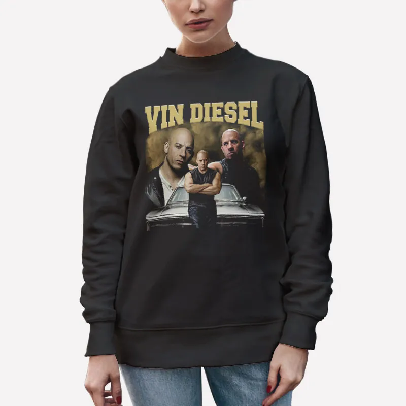 Unisex Sweatshirt Black Retro Fast And Furious Vin Diesel Shirt