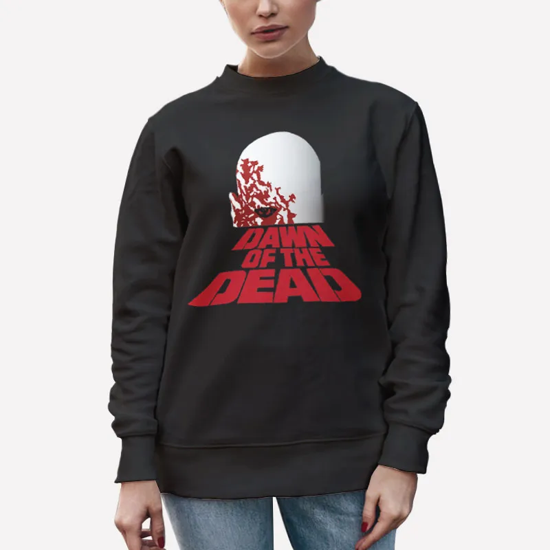 Unisex Sweatshirt Black Retro Halloween Dawn Of The Dead T Shirt
