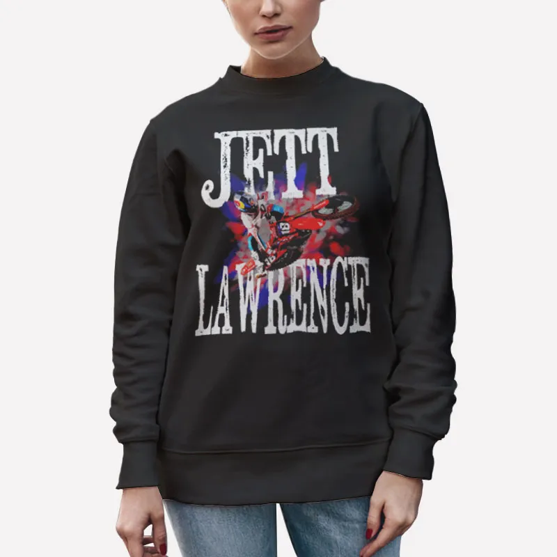 Unisex Sweatshirt Black Retro Motocross Jett Lawrence Shirt