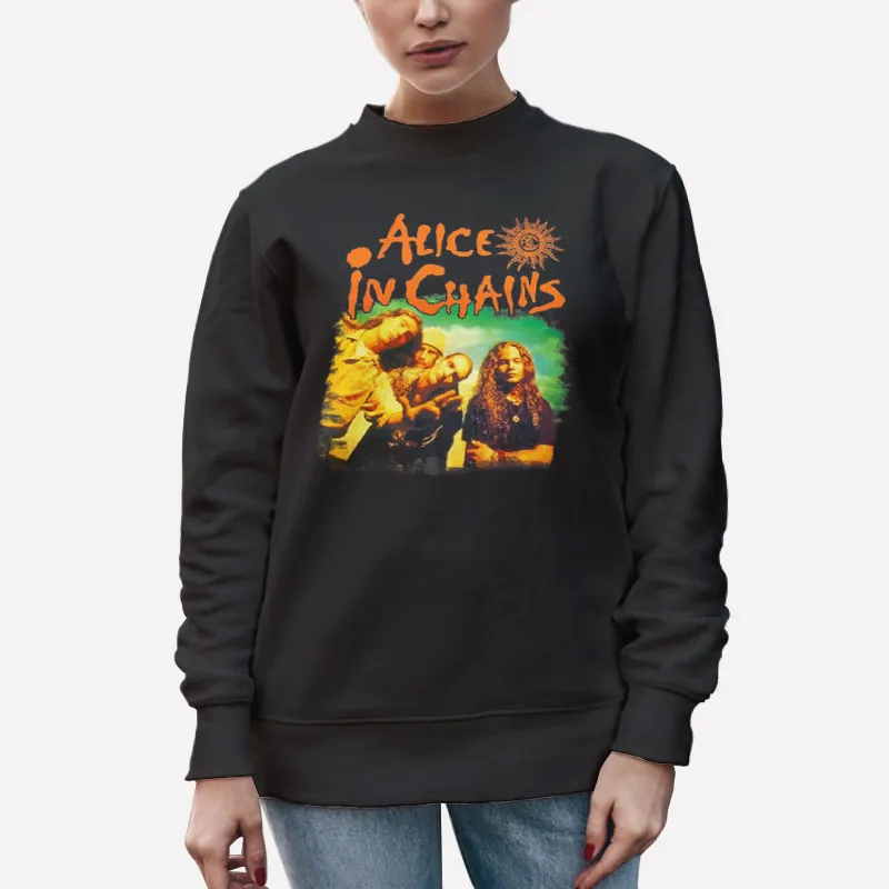 Unisex Sweatshirt Black Retro Vintage Alice In Chains Shirt