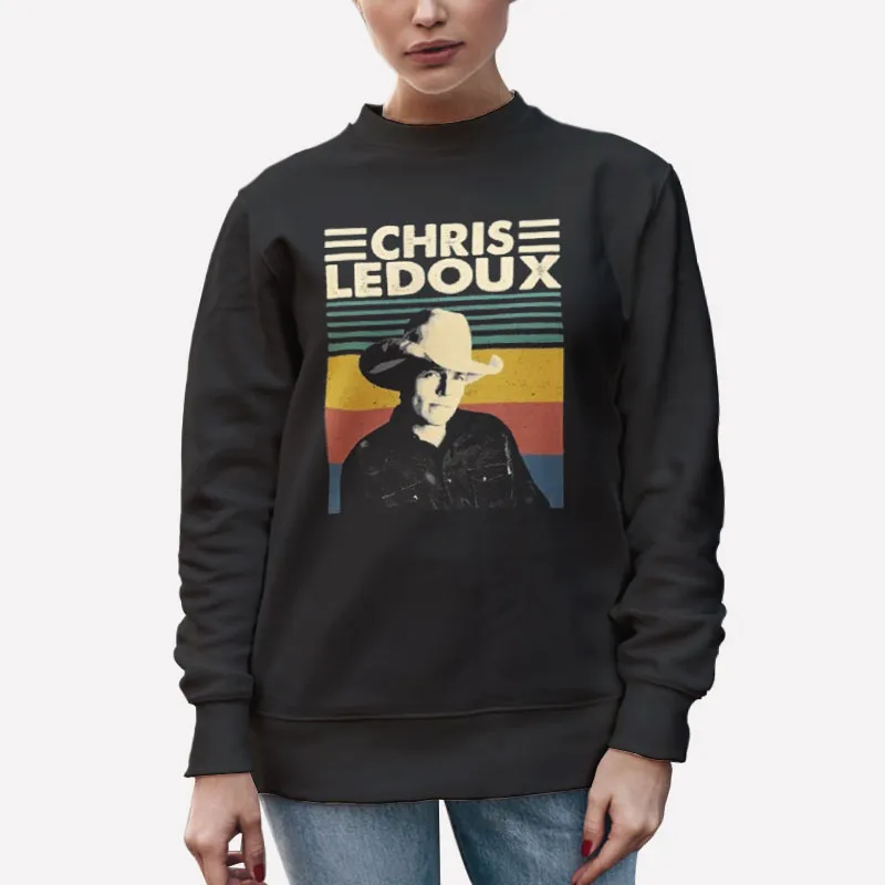 Unisex Sweatshirt Black Retro Vintage American Singer Chris Ledoux Shirt