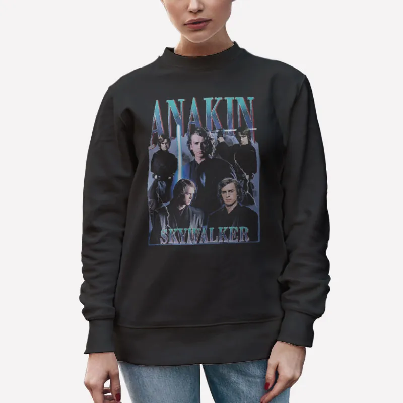 Unisex Sweatshirt Black Retro Vintage Anakin Skywalker Shirt