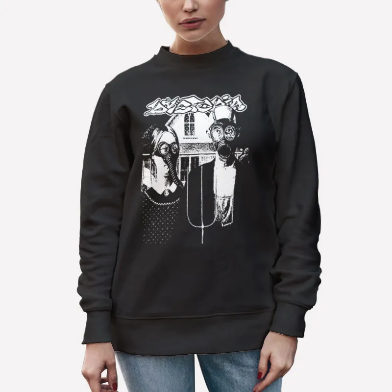 Unisex Sweatshirt Black Retro Vintage Band Dystopia Shirt