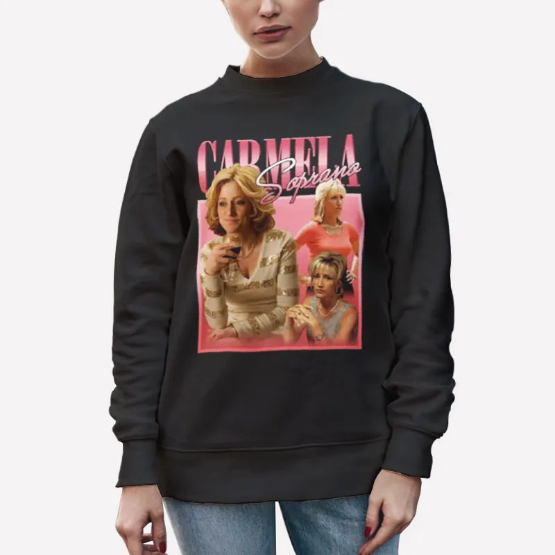 Unisex Sweatshirt Black Retro Vintage Carmela Soprano Shirt