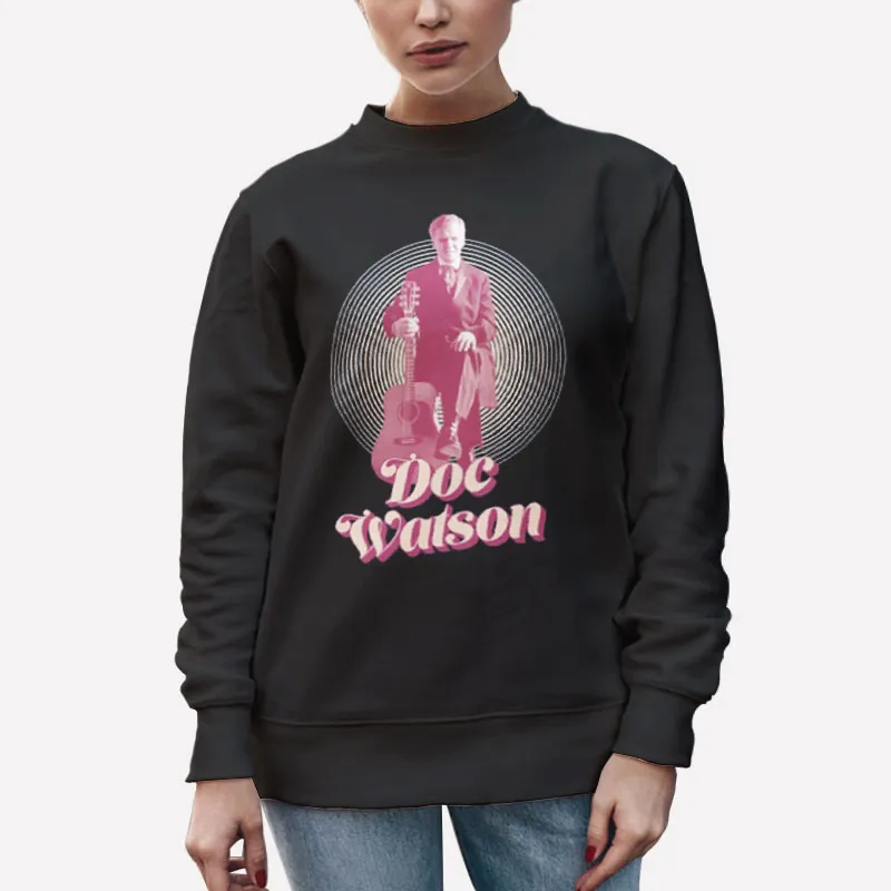 Unisex Sweatshirt Black Retro Vintage Doc Watson T Shirt