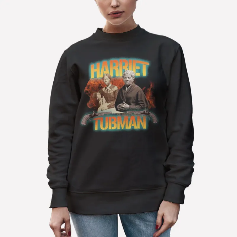 Unisex Sweatshirt Black Retro Vintage Harriet Tubman Shirt