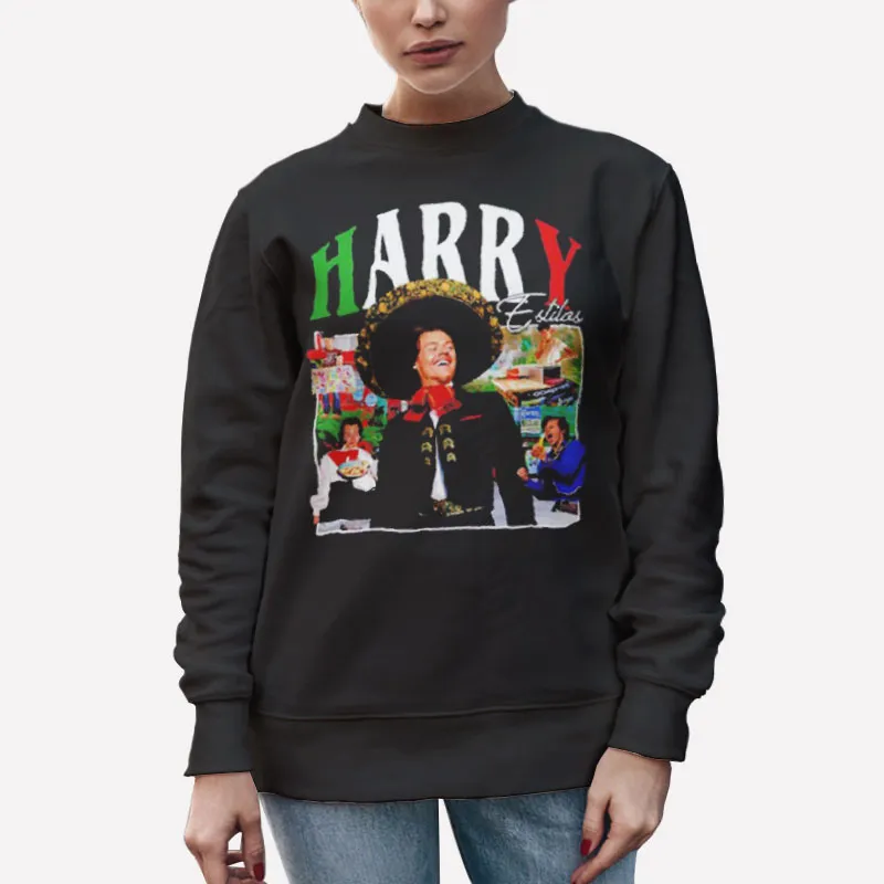 Unisex Sweatshirt Black Retro Vintage Harry Estilos Shirt
