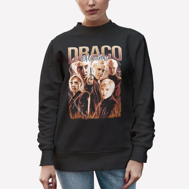 Unisex Sweatshirt Black Retro Vintage Harry Potter Draco Shirt