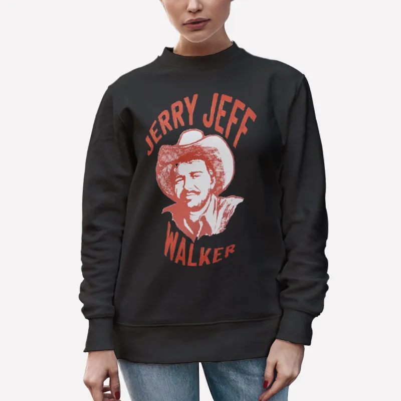 Unisex Sweatshirt Black Retro Vintage Jerry Jeff Walker T Shirt