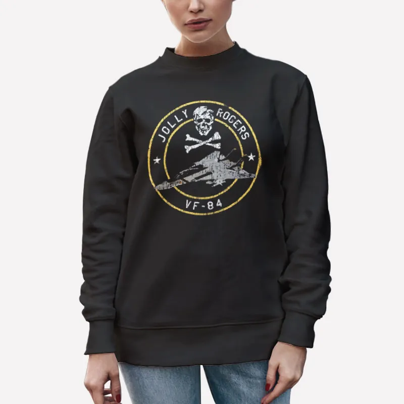 Unisex Sweatshirt Black Retro Vintage Jolly Roger Shirt