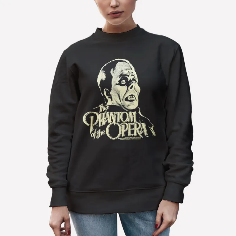 Unisex Sweatshirt Black Retro Vintage Phantom Of The Opera Shirt