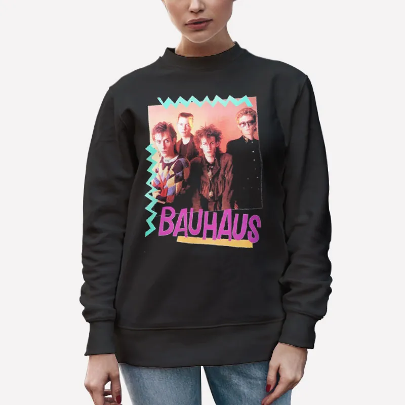 Unisex Sweatshirt Black Retro Vintage Rock Band Bauhaus Shirt