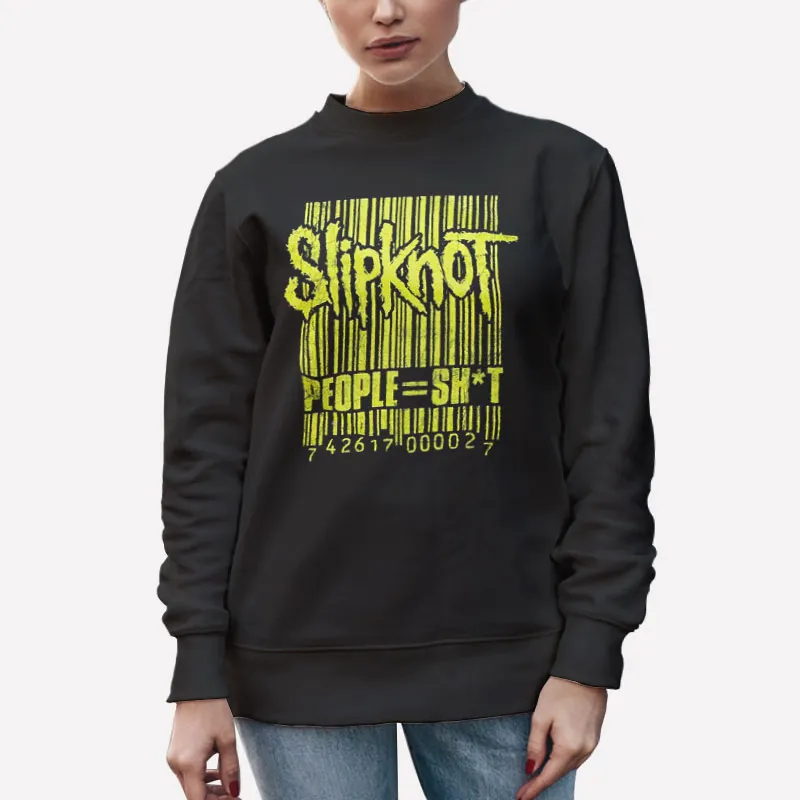 Unisex Sweatshirt Black Retro Vintage Slipknot Barcode Shirt