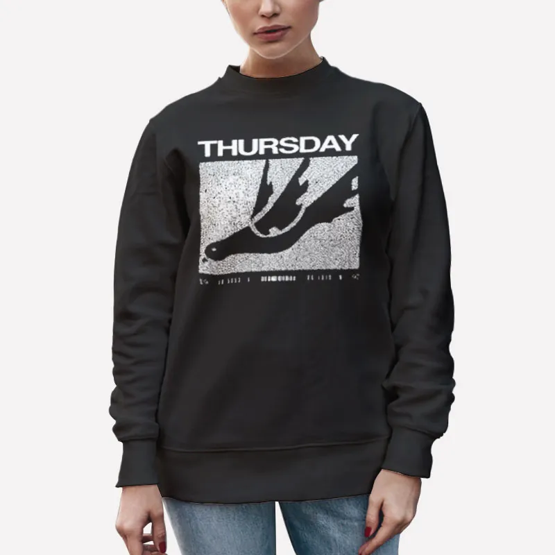 Unisex Sweatshirt Black Retro Vintage Thursday Band Shirt