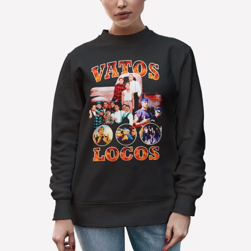 Unisex Sweatshirt Black Retro Vintage Tribute Vatos Locos T Shirt