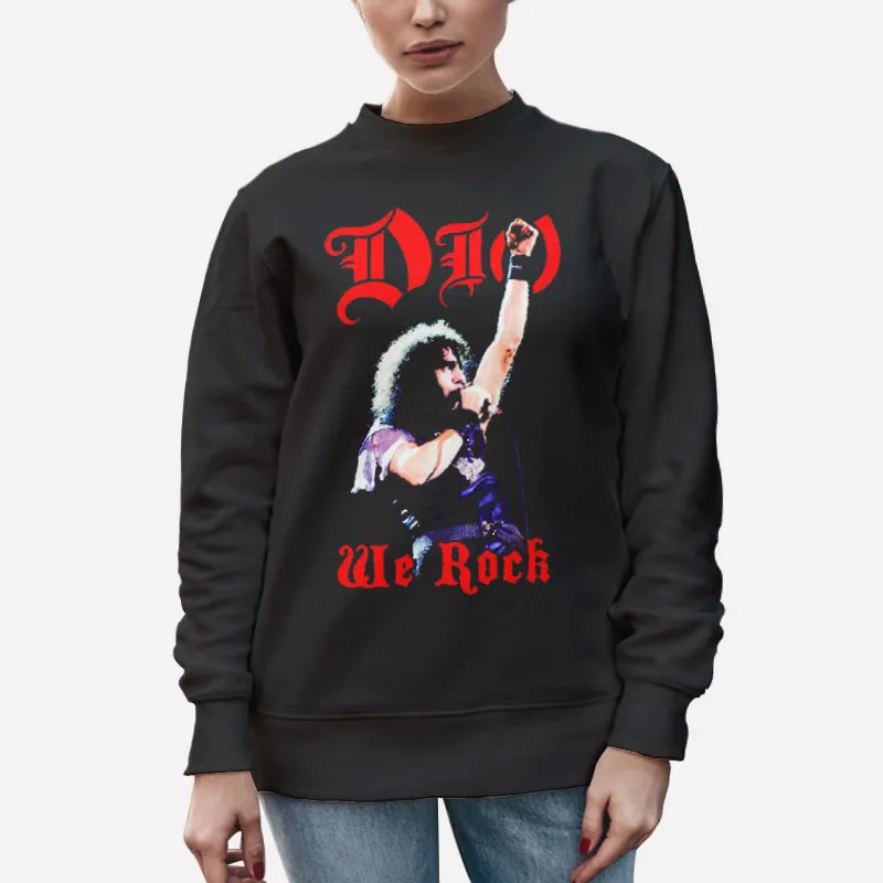 Unisex Sweatshirt Black Retro We Rock Dio Last In Line Shirt Two Side