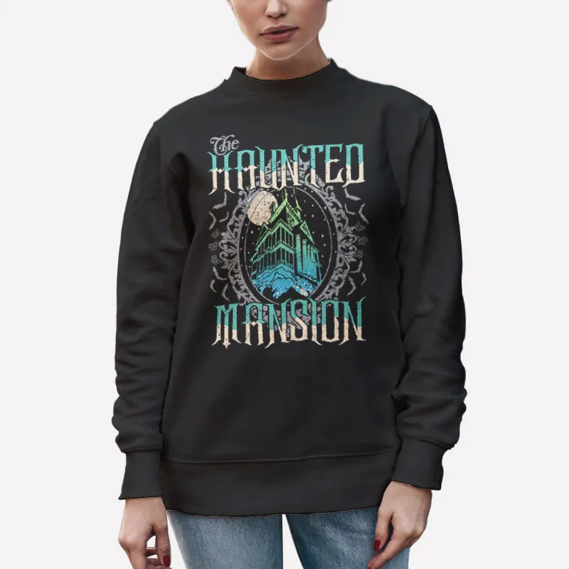 Unisex Sweatshirt Black Retro The Haunted Mansion Hitchhiking Ghosts Shirt