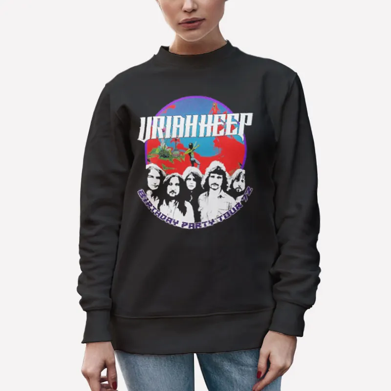 Unisex Sweatshirt Black Return To Fantasy Rock Band Uriah Heep T Shirt