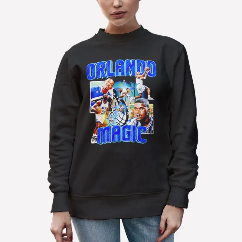 Unisex Sweatshirt Black Shaquille O'neal Dynamic Duo Vintage Orlando Magic Shirt