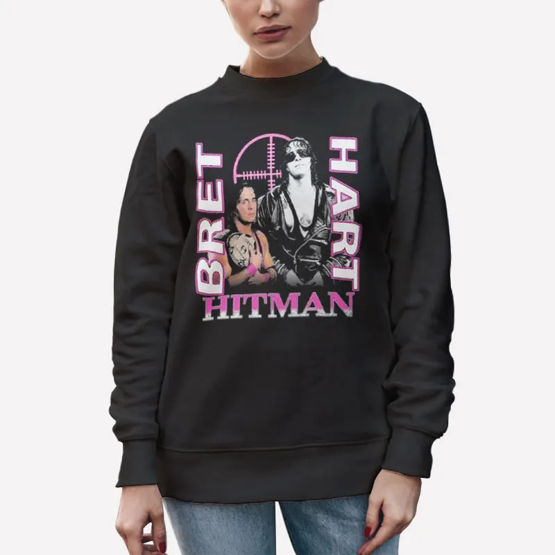 Unisex Sweatshirt Black The Hitman Vintage Bret Hart Shirt