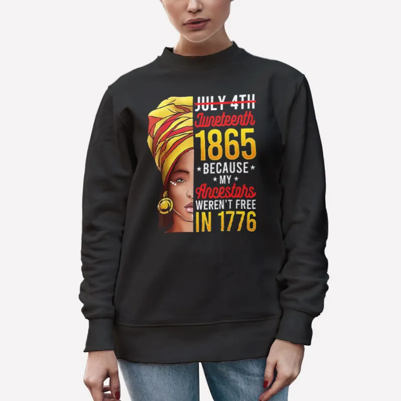 Unisex Sweatshirt Black Vintage African American Juneteenth Shirts