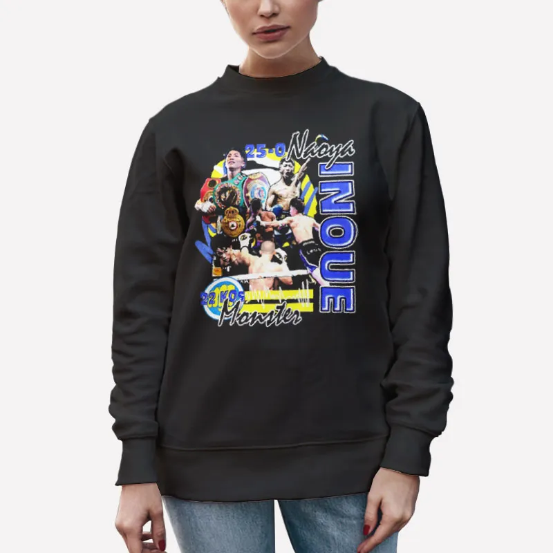 Unisex Sweatshirt Black Vintage Inspired Boxing Naoya Inoue Shirt