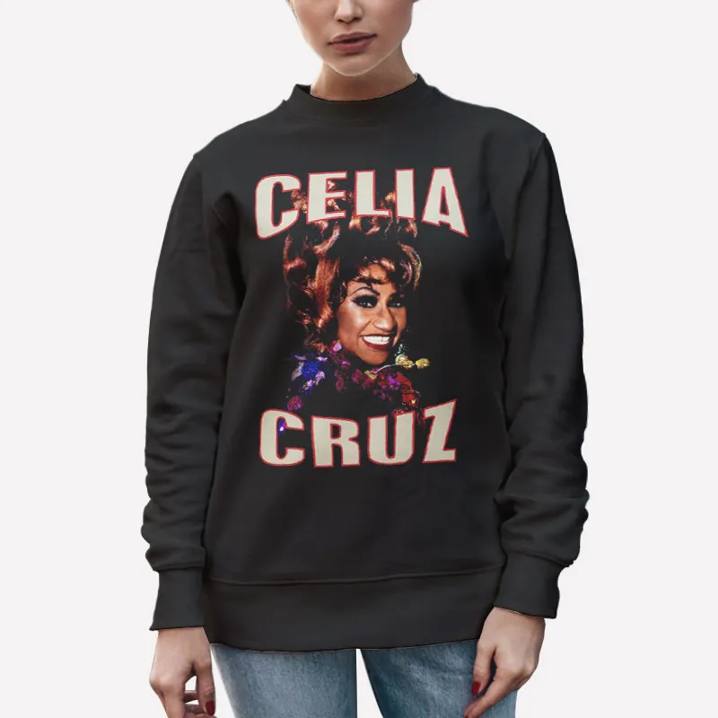 Unisex Sweatshirt Black Vintage Inspired Celia Cruz T Shirt