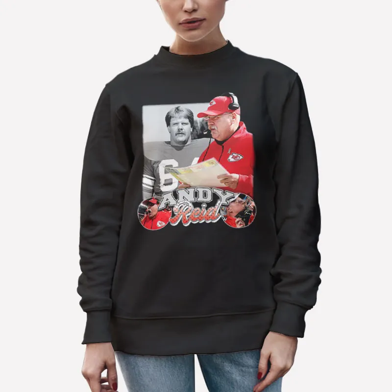 Unisex Sweatshirt Black Vintage Inspired Coach Andy Reid T Shirt