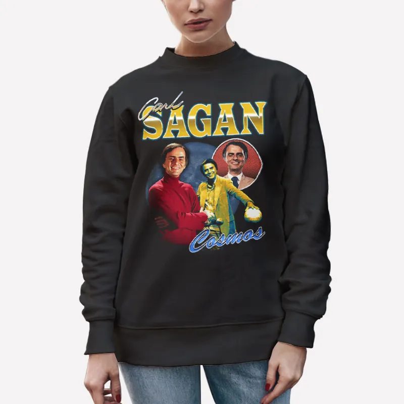 Unisex Sweatshirt Black Vintage Inspired Cosmos Carl Sagan T Shirt