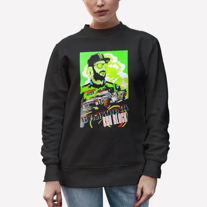 Unisex Sweatshirt Black Vintage Inspired Gymkhana Ken Block Shirt