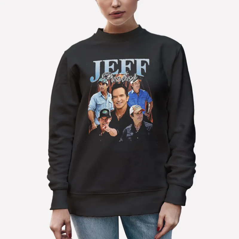 Unisex Sweatshirt Black Vintage Inspired Jeff Probst Shirt