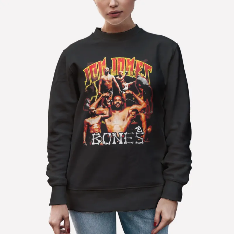 Unisex Sweatshirt Black Vintage Inspired Jon Jones Shirt