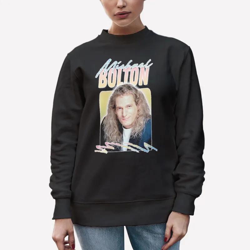 Unisex Sweatshirt Black Vintage Inspired Michael Bolton T Shirt