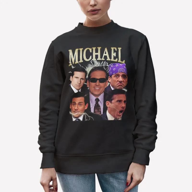 Unisex Sweatshirt Black Vintage Inspired Michael Scott Shirt
