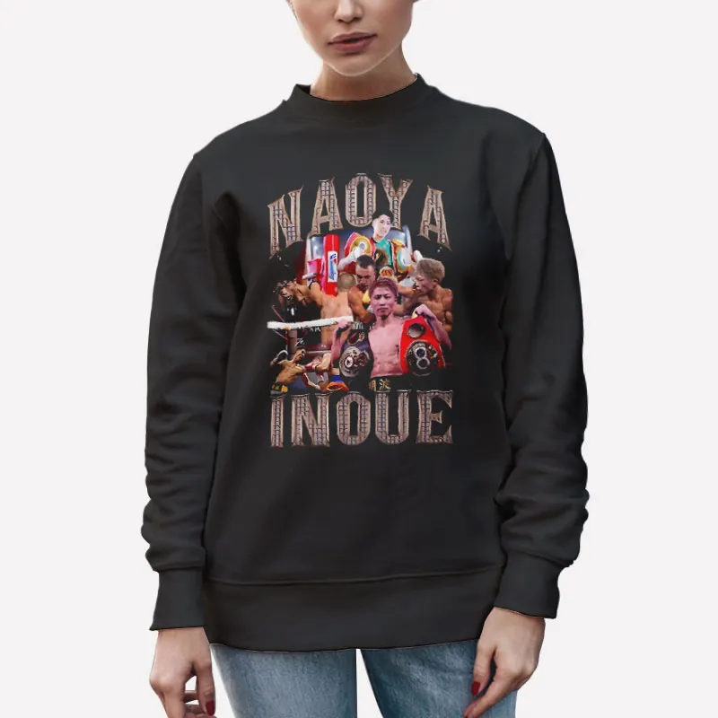 Unisex Sweatshirt Black Vintage Inspired Naoya Inoue Merchandise Shirt