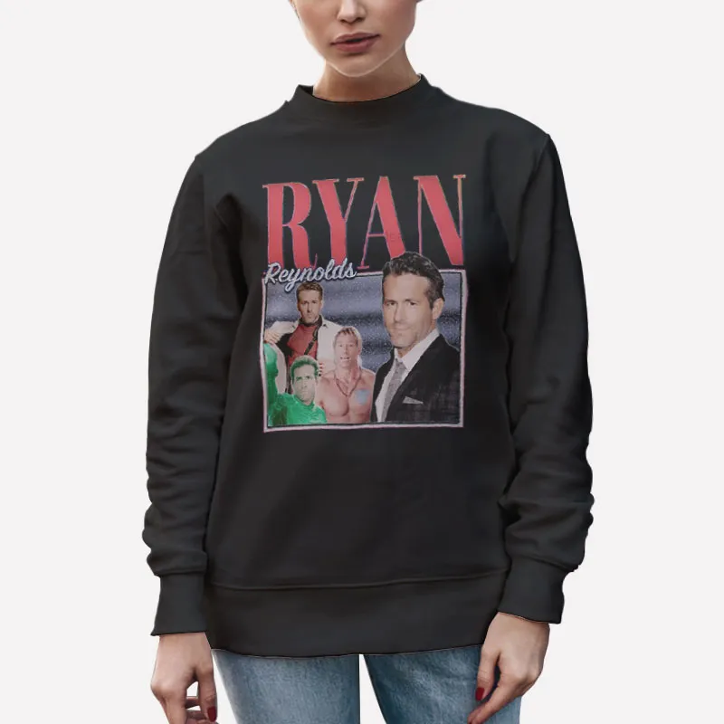 Unisex Sweatshirt Black Vintage Inspired Ryan Reynolds T Shirt
