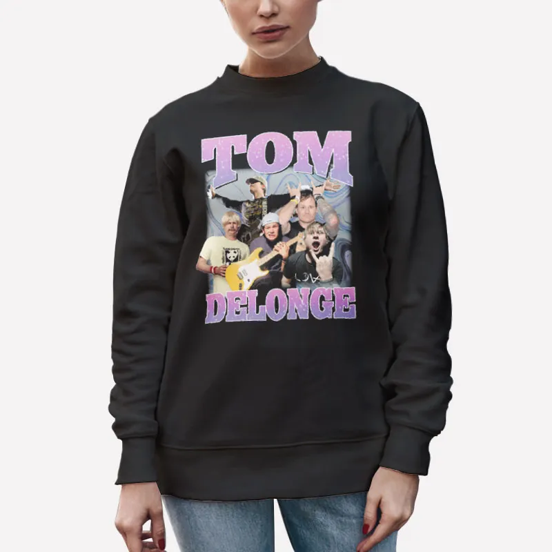 Unisex Sweatshirt Black Vintage Inspired Tom Delonge Hoodie