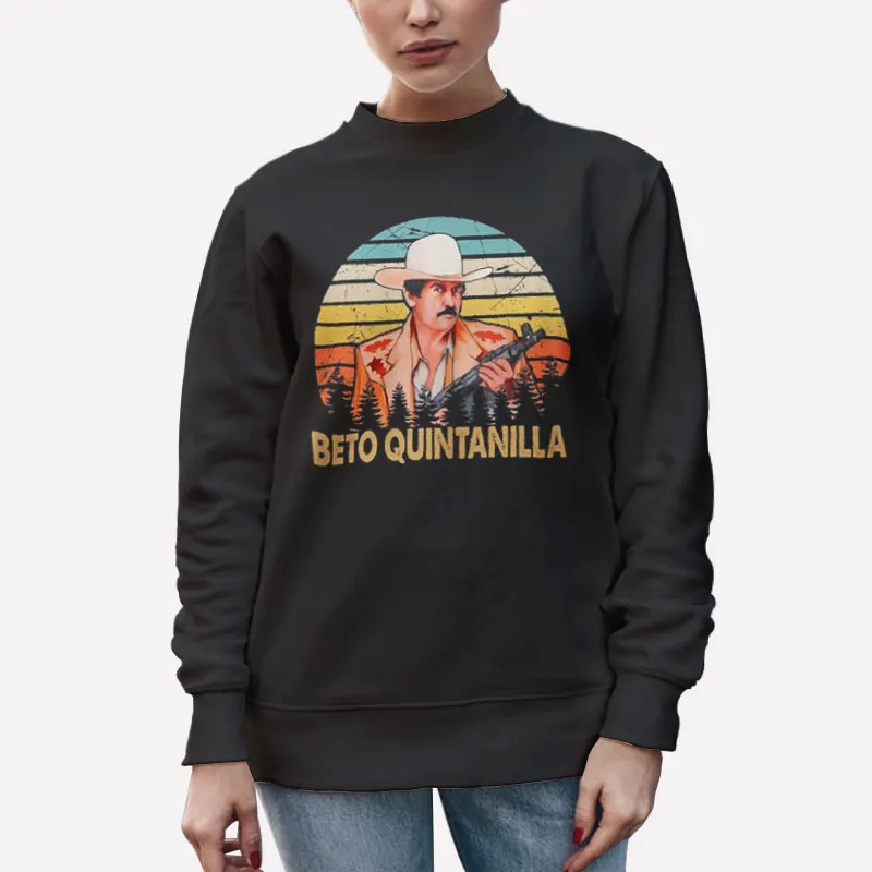 Unisex Sweatshirt Black Vintage Mexican Singers Beto Quintanilla Shirt
