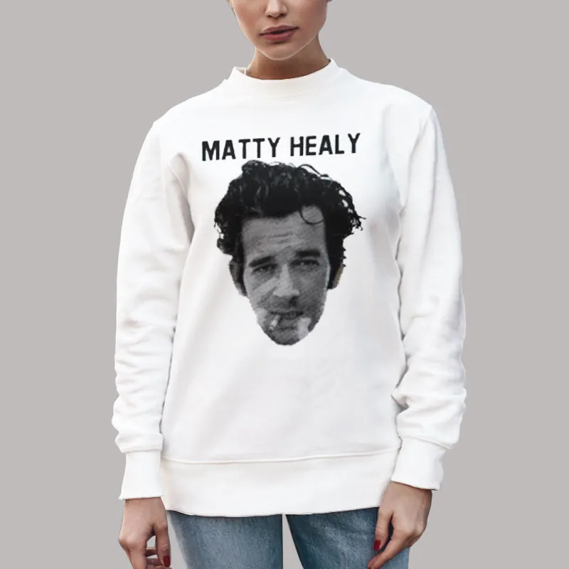Unisex Sweatshirt White Funny I Hate Matty Healy Shirt Two Side Print